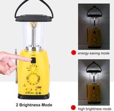 Світлодіодний кемпінговий ліхтар VGEBY 8 LED, сонячний, з ручною динамо-круткою, радіо AM/FM, акумуляторний, для кемпінгу, екстрених ситуацій, походів, фестивалів, караванів