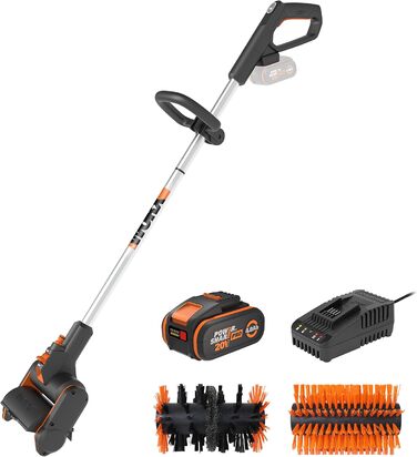 Акумуляторна мультищітка WORX WG441E.9 20В для очищення каменю та деревини, видалення бур'янів, з водяним підключенням, PowerShare, без акумулятора та зарядного (комплект 4Аг акумулятор і зарядка)