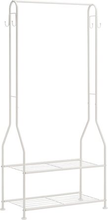 Шафа для одягу Amazon Basics з двома полицями, біла, 75x36,5x150 см