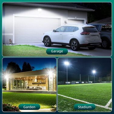 LED прожектор Viugreum 100W з датчиком руху, 15000 Лм, IP67, холодне світло, з пультом, для вулиці, саду, водонепроникний, комплект 2 шт.