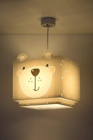 Підвісна дитяча лампа Little Teddy Bär, сіра, для дитячої кімнати, E27