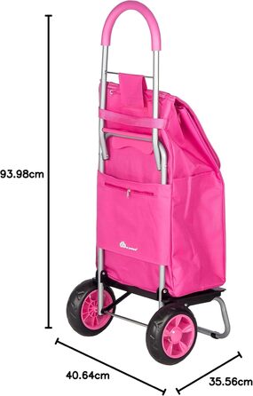 Складаний візок для покупок dbest products Trolley Dolly, рожевий
