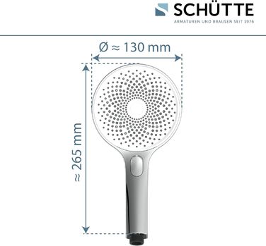 Душова лійка SCHÜTTE SAMOA RAIN, 3 режими, 300 сопел, антикальк, біла