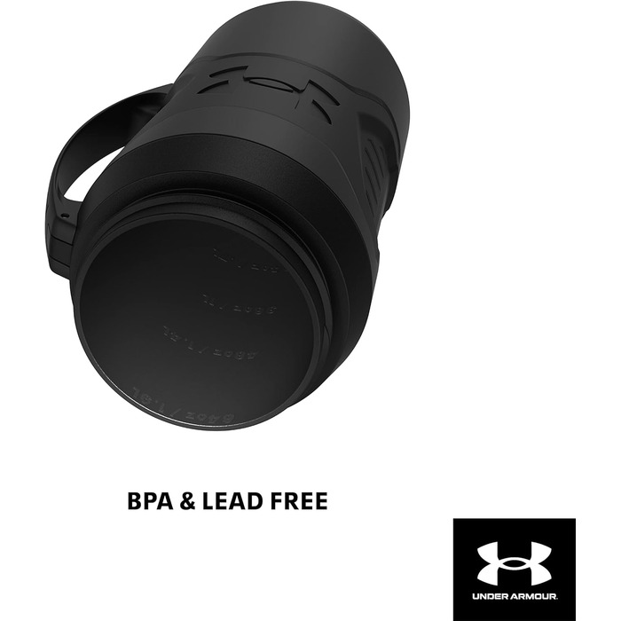Пляшка для води Under Armour Playmaker Sport, 1,8 л, з ручкою, ізоляція, не протікає, чорна