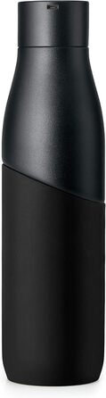 Пляшка LARQ Movement PureVis 950 мл – самочистка УФ, нержавіюча сталь, силіконова оболонка, легка, ударостійка, зберігає холод, для спорту, бігу та активного відпочинку, чорна/онікс