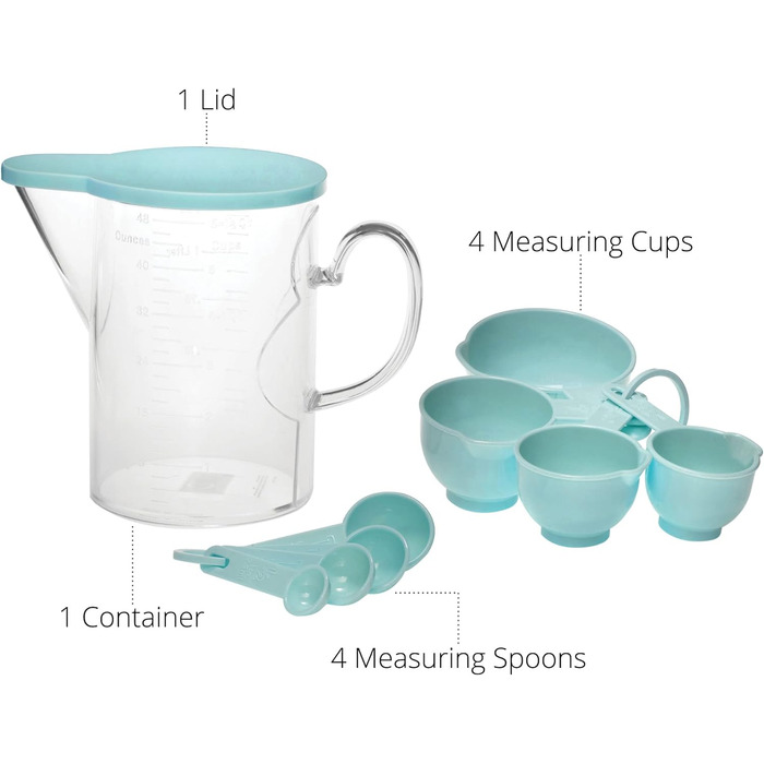 Мірний стаканчик і ложка Supreme Housewares, 10 шт. , синій