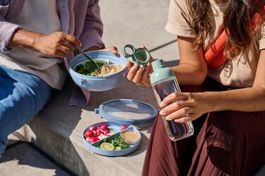 Пляшки для води Mepal Vita, набір 2 шт, 500/900 мл, міцні, герметичні, BPA-free, для спорту, офісу, університету, кольору Nordic Sage