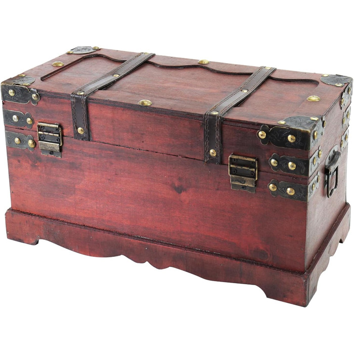 Велика дерев'яна скриня HMF 6400-140 з замком, 40x19x22 см, Франція
