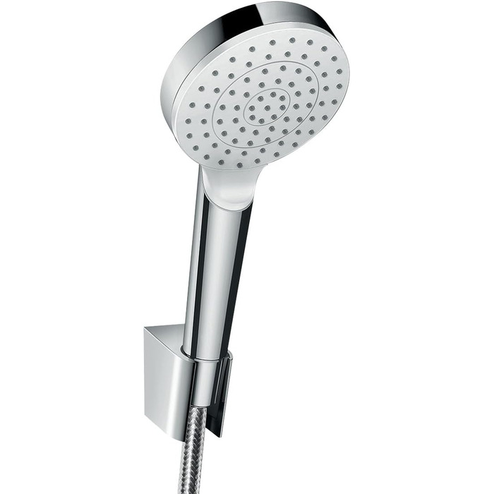 Hansgrohe Crometta набір тримача для душу з лійкою, 2 режими, водозберігаючий, білий/хром, з душовим шлангом 1,60 м та 1,25 м