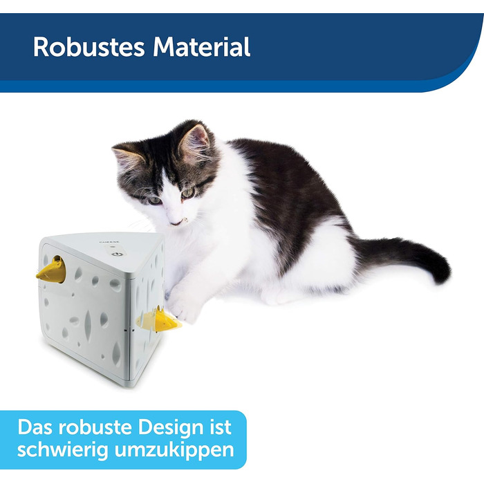 Інтерактивна іграшка для котів PetSafe Cheese з таймером, працює на 3 AA батарейках