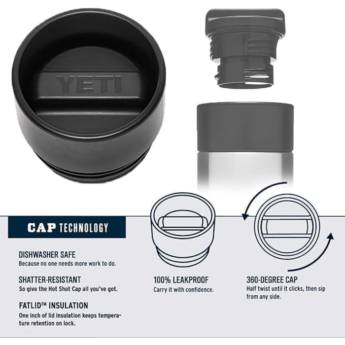 Термос YETI Rambler 532 мл з кришкою Hotshot, білий