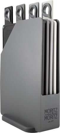 Набір кухонних дощок Moritz & Moritz 4 шт. 20,5×14,5 см, нековзні, з ручками для безпечного нарізання продуктів