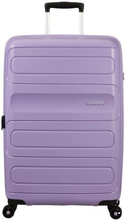 Валіза American Tourister Sunside Spinner L розширювана, 77 см, 106/118 л, чорна або лавандова, поліпропілен, на 4 колесах