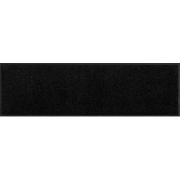Килимок для підлоги Wash+Dry Raven Black, поліамід, чорний, 35x120 см