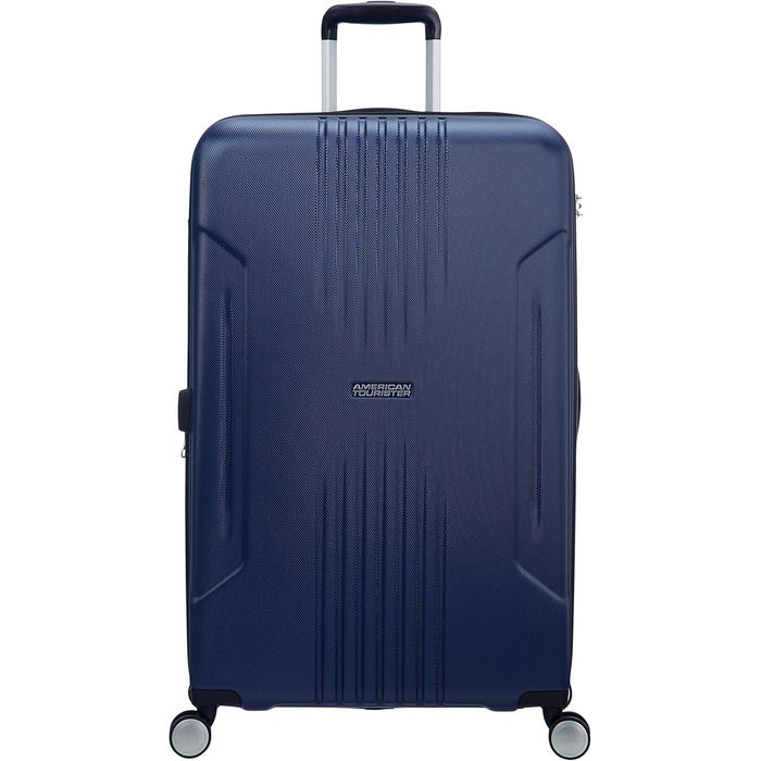 Велика розширювана валіза American Tourister Tracklite Spinner 120 л, темно-синя, 78 см