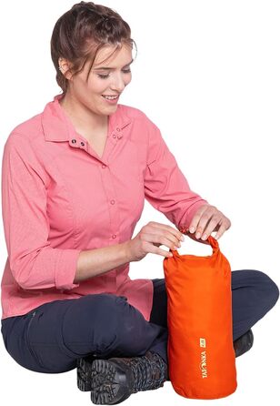 Водонепроникний мішок Tatonka Packsack Dry Sack 4 л, червоно-оранжевий, з клапаном-ролом, із переробленого поліестеру