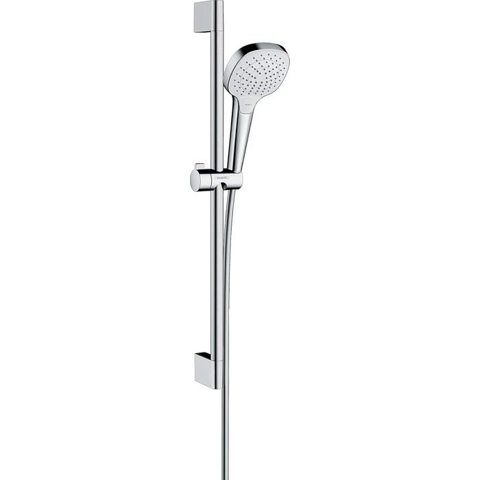 Душова лійка hansgrohe Croma Select E, водозберігаюча, 3 режими струменя, антикальцієва функція, білий/хром