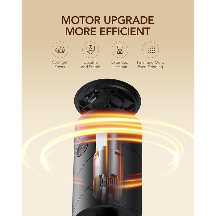 Sangcon електричні млинки для солі та перцю, 2 шт, USB зарядка, з LED підсвіткою, велика ємність, автоматичне помел, регульований ступінь помелу, універсальні