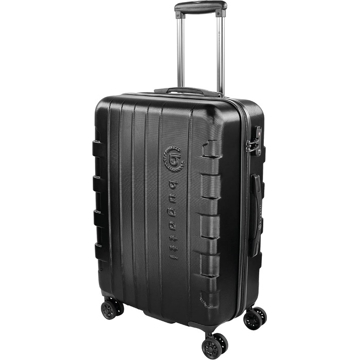 Валіза Bugatti Galatea 38L, 4 колеса, TSA, 55x38x23,5 см, чорна, середня