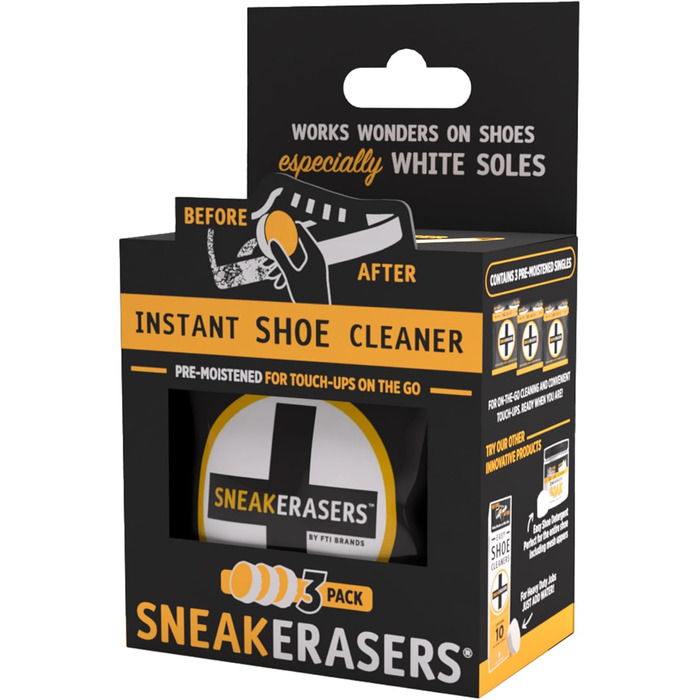 Губка для миття кросівок SneakERASERS, ефективний очищувач для білих кросівок
