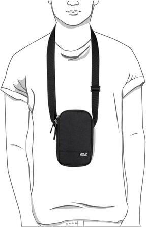 Сумка через плече Jack Wolfskin Secretary чорна, унісекс, універсальний розмір