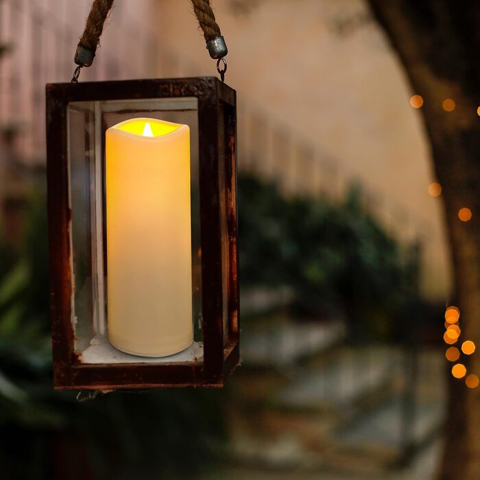 Світлодіодні безпечні свічки Candlesee, набір з 9 шт., водонепроникні, на батарейках, з ефектом мерехтіння та таймером, з пультом ДУ для балконів, ліхтарів, дому, весільного декору