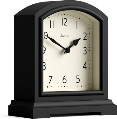 Камінний годинник JONES CLOCKS Tavern, класичний дизайн, настільний, для вітальні, спальні, офісу, полички, зелений/чорний