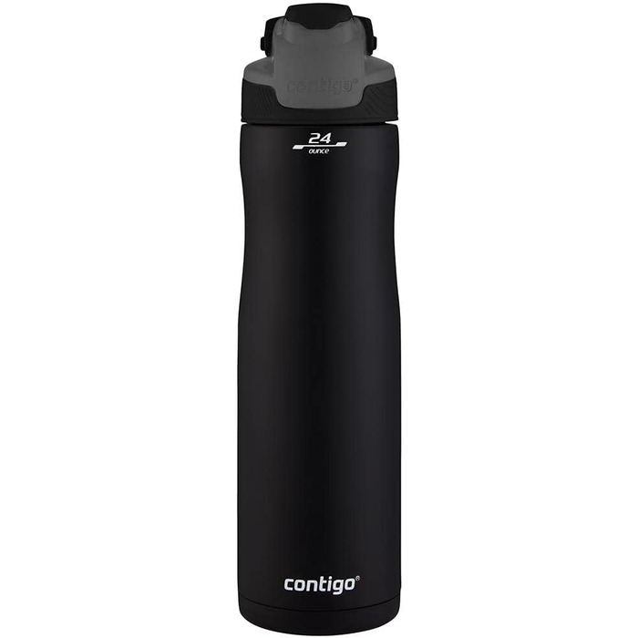 Термобутилка Contigo Autoseal Chill, 720 мл, чорна, нержавіюча сталь, ізольована, для води, BPA-free, до 28 годин холоду, герметична