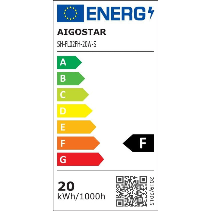 Світлодіодний прожектор Aigostar 20W з датчиком руху, 1650 Лм, 6500K холодне біле світло, IP65 водонепроникний, для вулиці, саду, гаража, готелю, 2 шт.