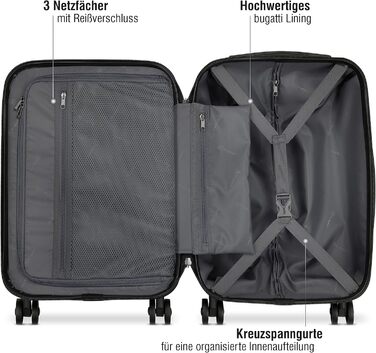 Жорсткий валізу Bugatti Lima 58x38x23,5 см, 33,8 л, 4 колеса, TSA-замок, бронзовий