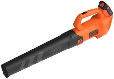 Акумуляторний повітродув Black+Decker BCBL200L 18В, 2.0Аг, 145 км/год, 577 м³/год, з лопаткою для листя, для терас, доріжок, саду, з акумулятором та зарядним