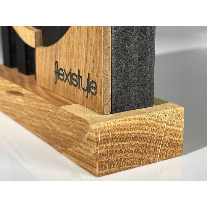 FLEXISTYLE сучасний настільний годинник з дуба, чорний, для вітальні та ванної, стиль 3