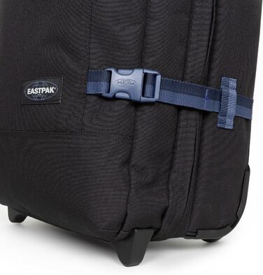 Валіза EASTPAK Tranverz S, розмір S, чорний з контрастними вставками, дорожня сумка на колесах, універсальний розмір