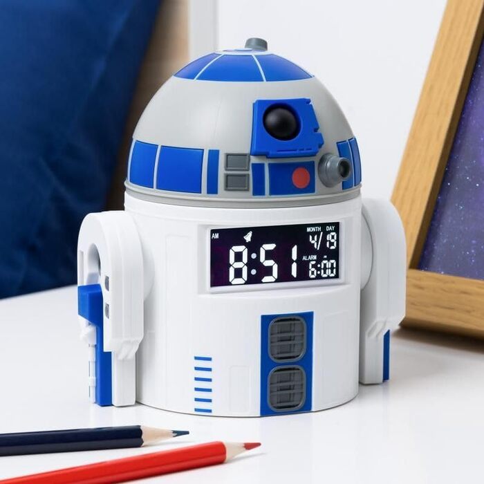 Будильник R2D2 Star Wars з USB, офіційний мерч, звуки R2D2, декор для фанатів