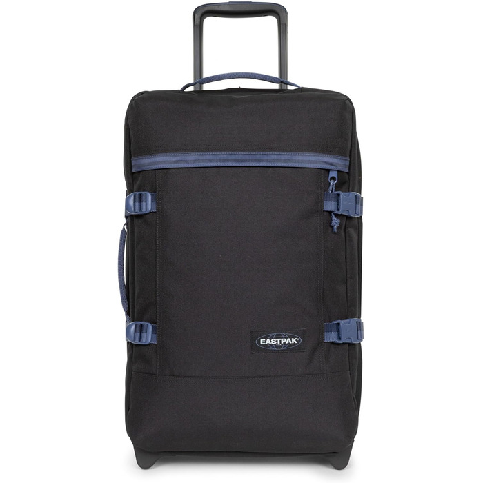 Валіза EASTPAK Tranverz S, розмір S, чорний з контрастними вставками, дорожня сумка на колесах, універсальний розмір