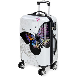Валіза дорожня MONZANA® Butterfly XL, жорсткий корпус, ABS+PC, алюмінієва телескопічна ручка, подвійні гумові колеса, 42 л