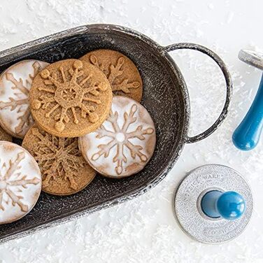 Кондитерські штампи Nordic Ware Disney Frozen 2, набір 3 шт., сріблясті з блакитними ручками, для печива зі сніжинкою