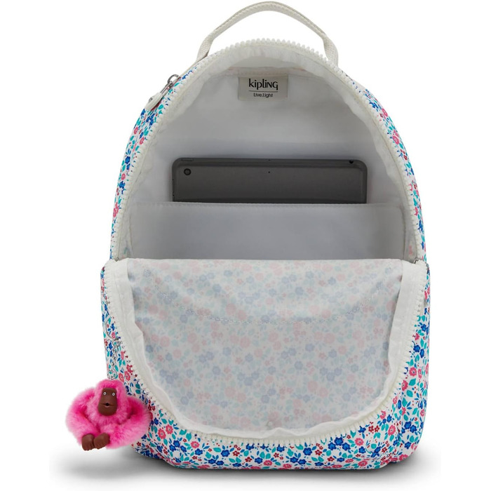 Рюкзак Kipling Seoul S малий з відділенням для ноутбука, мікроквіти