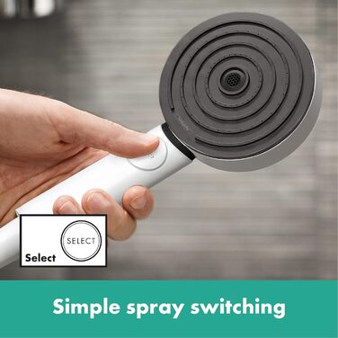 Душовий набір hansgrohe Pulsify Select S, економний, 3 режими, матовий білий, з шлангом і кріпленням