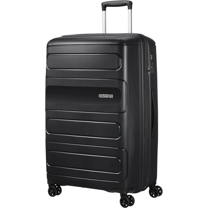 Валіза American Tourister Sunside Spinner L 77 см, розширювана, чорна, 118 л