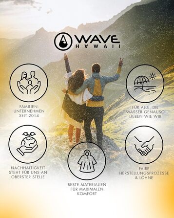 Пончо для пляжу WAVE HAWAII L 100% бавовна для дорослих – махровий рушник, велюр, висока водопоглинання, для жінок і чоловіків, для переодягання на пляжі, 170-200 см