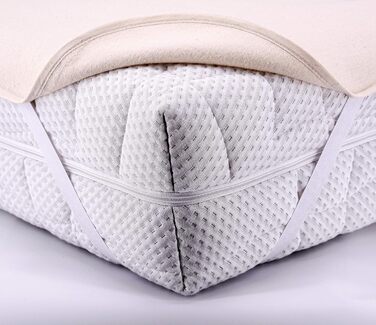 Наматрацник SETEX Kalmuck Classic 180x200 см, 100% бавовна, з гумками по кутах, натуральний колір