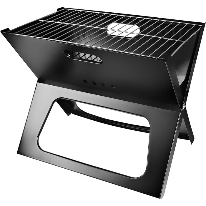 Портативний вугільний гриль moclever, складаний та компактний BBQ гриль з великою робочою поверхнею для кемпінгу, подорожей, саду та відпочинку на природі