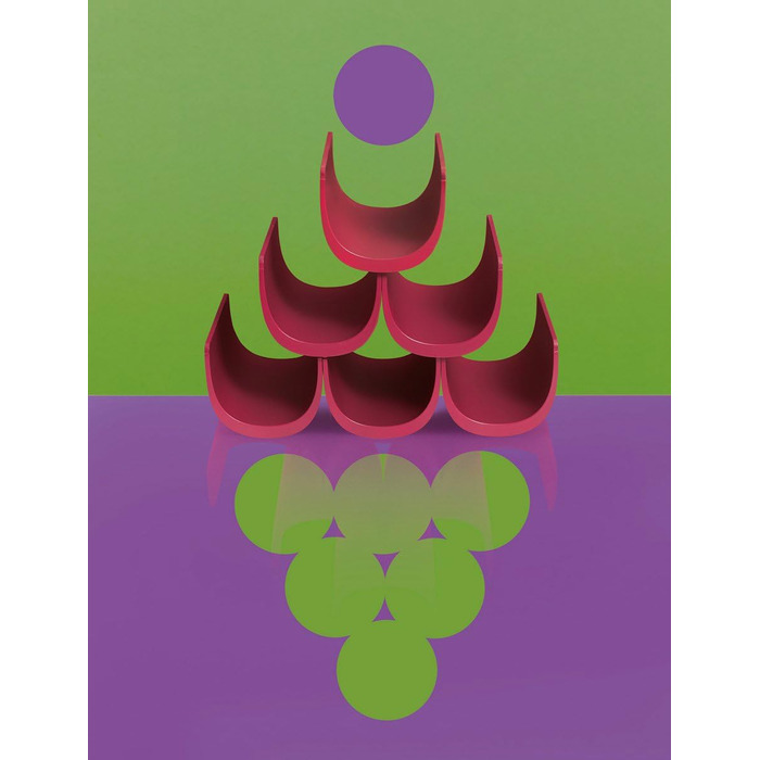 Alessi Noè модульна полиця для пляшок, термопластик, червона, 15,5x10x11,5 см