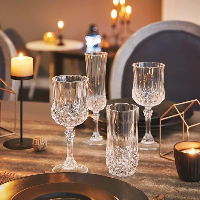 Келихи для вина Cristal d'Arques Paris Longchamp 170 мл, 6 шт, із Кварксу, підвищена міцність, прозорість та блиск, посилена упаковка