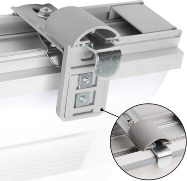 Рулонна штора Sol Royal Duo Rollo DK9 100x160 см без свердління, преміум, з кріпленням Klemmfix, подвійна, широкі смуги, біла