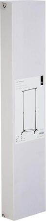 Преміум вішак для одягу на колесах Premier Housewares, хром, пластик, сірий, 43x80x152 см