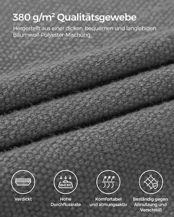Гамак SONGMICS 210x150 см, регульований по висоті, металевий каркас, навантаження до 240 кг, для саду, чорний каркас, сіра тканина