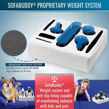 Стійкий підсклянник для дивану Sofa-Buddy, великий шкіряний білий, підставка для чашок, аксесуар для дивану