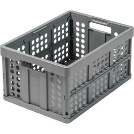 Складна пластикова коробка Clax Klappbox 45 л, сіра